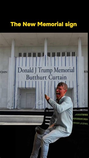 The new memorial sign in front of Kennedy Center #kennedycenter #maga #fdt #fafo #trump #america
