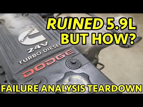 WORN OUT or ABUSED? 368,000 Mile 5.9L Dodge Ram Cummins Turbo Diesel Engine Teardown. (It Still Ran)