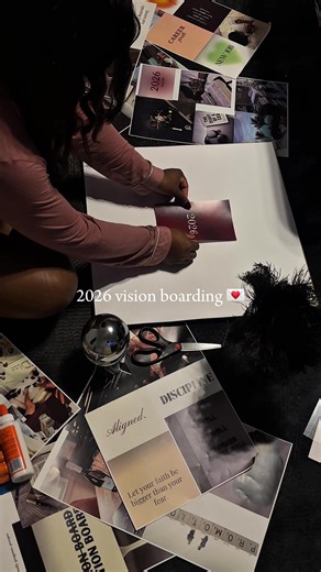 Looking forward to the year ahead and planning accordingly.🥂 #visionboard #visionboard2026 #visionboardtutorial #visionboardparty
