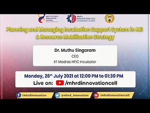 Planning and Managing Incubation Support System in HEIs & Resource Mobilization Strategy