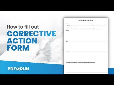 How to Fill Out Corrective Action Form Online | PDFRun