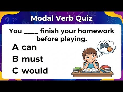 B2 Modal Verb Quiz Test l Test Your English Grammar Knowledge