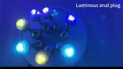 Wireless Remote Control Metal Luminous Anal Plug Prostate Massage Butt Plug With LED Anal Tail Sex Toy Adult Products for Women