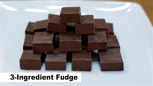 Easy three ingredient fudge recipe | How to make fudge at home short version