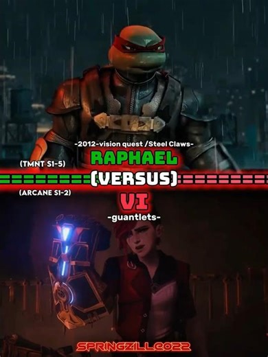 Raphael(tmnt 2012) vs vi(arcane)