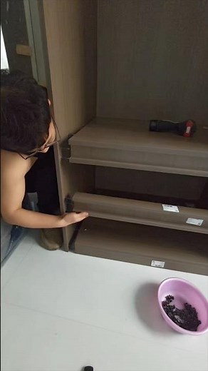Pre-Made Wooden Wardrobe Installation | Elegant Modern Interior Assembly