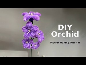 DIY Purple Orchid Flower | Pipe Cleaner Orchid Flower Making for Home Decoration