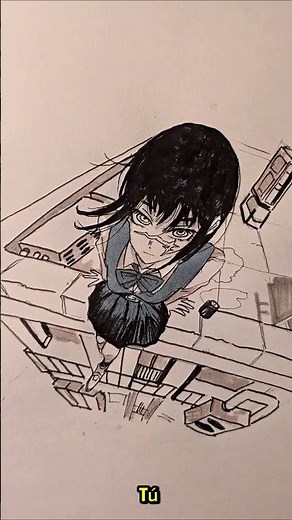 Como dibujar perspectivas usando puntos de fugas en menos de 30 segundos #chainsawman #tutorial