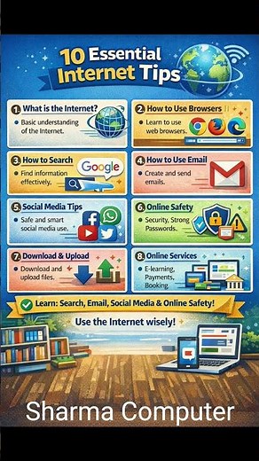 08 Essential Internet Tips Everyone Should Know | Internet Basics for Beginners. #shorts #internet