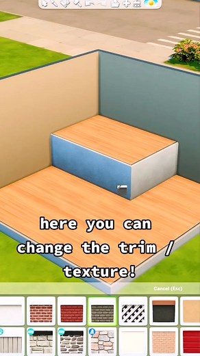 Reply to @thuyai001 How to change platform trim ✨ (NO CC) #simstok #sims #thesims #ts4 #thesims4 #simsbuild #sims4build #simsbuildideas
