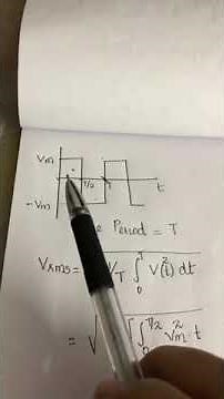 Rms and average value of square waveform