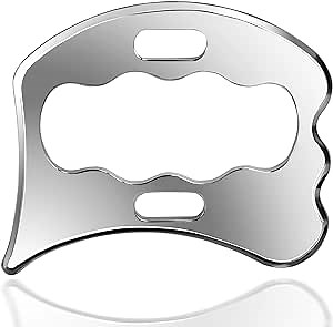 BYYDDIY Stainless Steel Gua Sha Derma Edge Massage Tools-Scraping Massage Tools,Muscle Scraper Tool (D2)