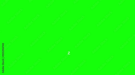 zzz sleep icon animated zzz sleep green screen alpha looping 4k