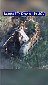 Ukrainian Armed UGV Destroyed by FPV Drones in Zaporizhzhia