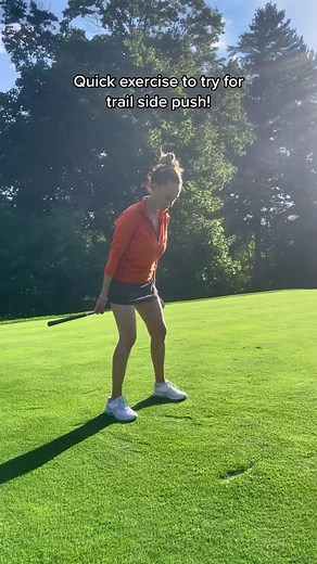 Trail Side Push Exercise for Golf Warm-Up