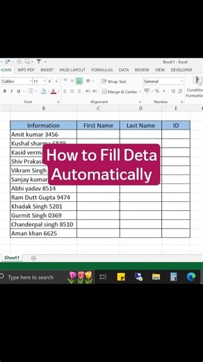 Flash Fill - Excel | Excel Tips & Trick Using Flash Fill Option In Excel..👍👍