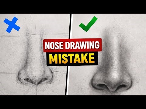 How to Draw a Realistic Nose Step by Step | Easy Pencil Shading Tutoria