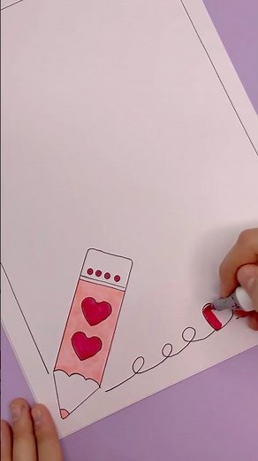 Easy border design for notebook 🩷