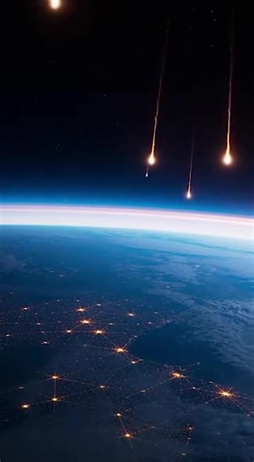 Meteor shower hits earth ☄️ #meteor #meteorshower #meteorstrike #earth #chaos