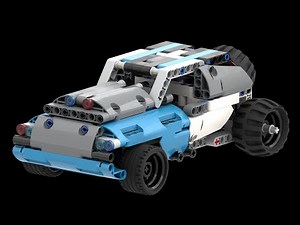 Police bruiser - A Lego Technic 42090-42091 combo model