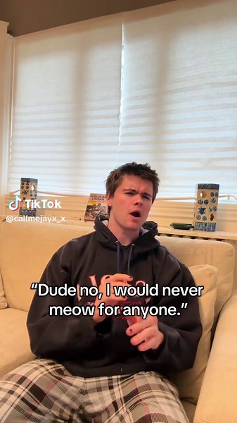 I would never meow for anyone. Unless…. #femboy #trend #meme #meow #cat