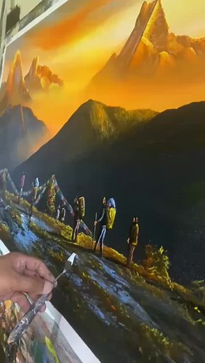 Creating a Stunning Mountain Landscape Painting Step-by-Step