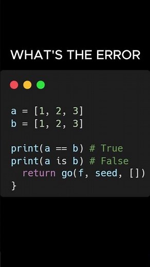 Python Quiz: Can you spot the error? 🐍 #shorts #coding #python #challenge #english #programming