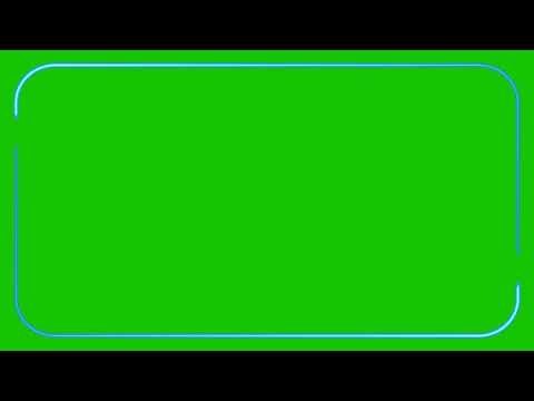 Blue Neon Border Green Screen Overlay Motion Graphics 4K 30fps Copyright Free