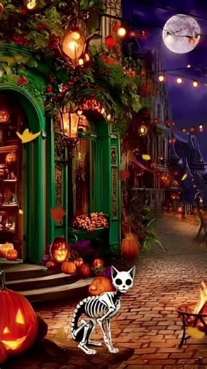 Cozy Halloween Jazz Cafe 🎃 Lofi Crackling Bonfire Jazz Music for Relaxing Autumn Nights