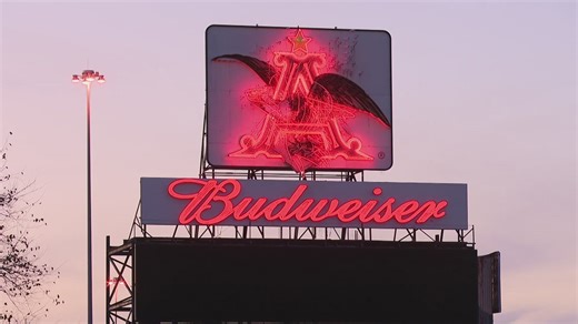 Anheuser-Busch relights iconic 'flying eagle' sign above I-64