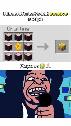 Minecraft beehive craft moments 🤯
