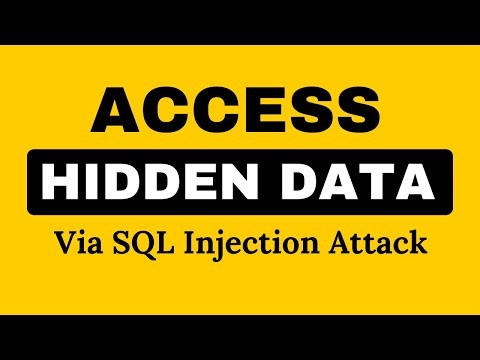 Perform SQL Injection Attack To Retrieve Hidden Data