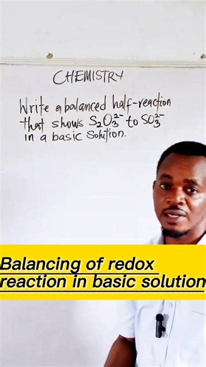 The process of balancing a redox reaction in a basic solution involves completing seven distinct steps. #chemistry #drpolycarp #learnin60 #reelsvideoシ | LearnIn60 | Facebook