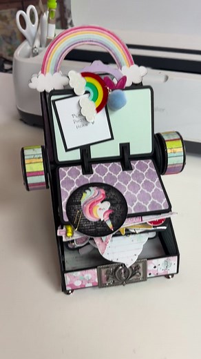 Vintage Rolodex project. Paper Collection: She Sparkles. Make in of your very own!! click on the link below for the instructions: https://paperphenomenon.com/ | Paper Phenomenon