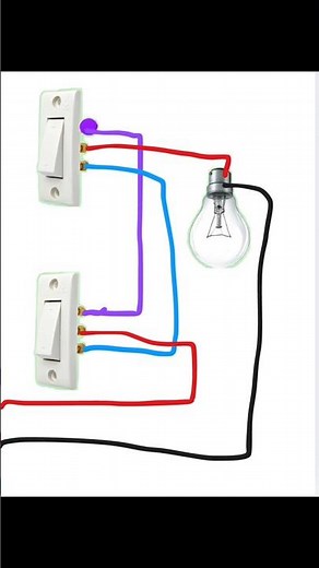 1 Light Controlled by 2 Switches | Wiring Diagram