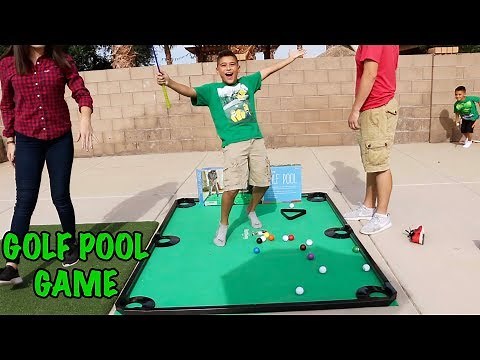 GIANT GOLF POOL GAME - Pool Table with Putters
