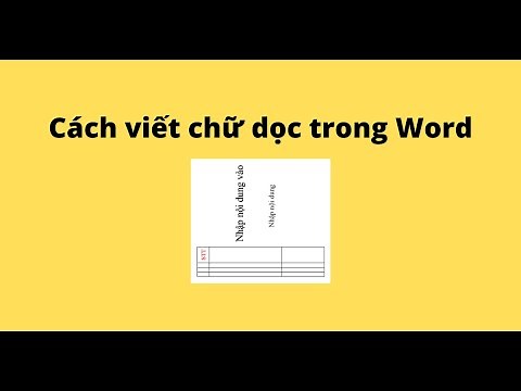 Cách viết chữ dọc trong Word