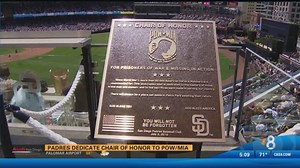 Padres dedicate Chair of Honor to POW/MIA