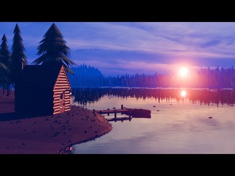 Stylized Low Poly Forest River 🏞️ (Blender Animation)