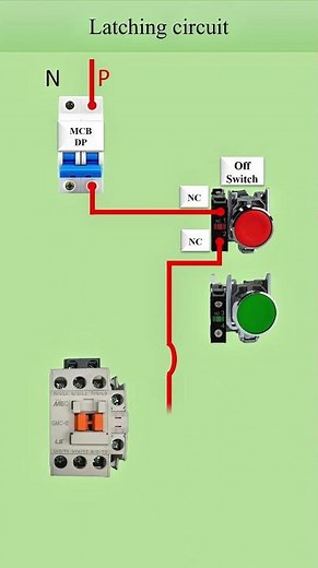 latching connection diagram #CircuitDiagram #electrician #Industrial #control