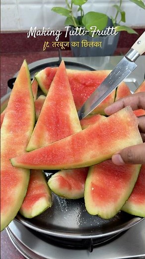 Making Tutti Frutti with तरबूज छिलका 🍉 Pass or Fail? 🤔 Zero-waste kitchen hack