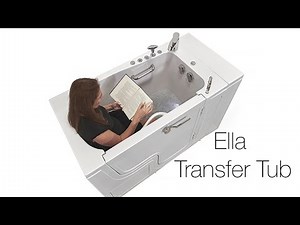 Wheelchair-Accessible Transfer Acrylic Walk-In Tub with L-Shaped Door | Ella’s Bubbles