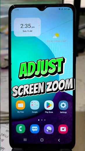 How to Adjust Screen Zoom on Samsung Mobile Phone #shorts