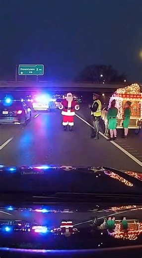 5.4K views · 32 reactions | Dashcam Captures Santa Arrest on Freeway...