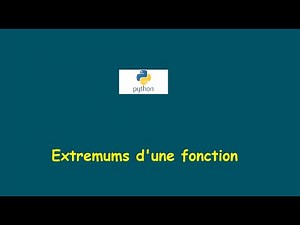 Extrémums d'une fonction