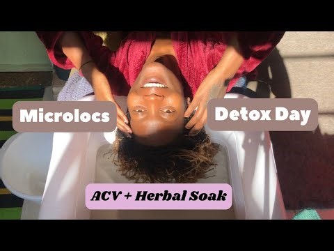 How to Deep Detox Microlocs at Home | ACV + Castile Shampoo + Herbal Hydrating Soak