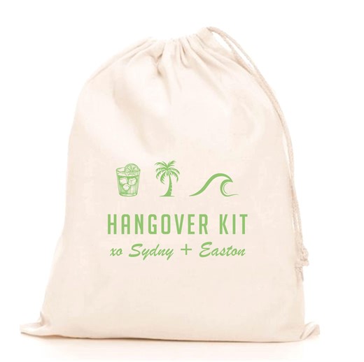 Custom Cotton Hangover Kit Bags: Bachelorette Party Favor, Recovery Bag - Etsy