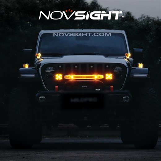 Novsight's uniquely designed HALO series off-road LED Lights with daytime running lights have received global acclaim. Available in a variety of color settings of RDL, they can be connected via ACC Wire to illuminate simultaneously with the vehicle's original daytime running lights. | Novsight