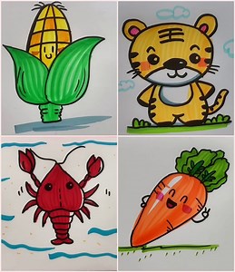 21K views · 1.9K reactions | Learn how to draw vegetables and animals for kids - step by step and easy tutorial | Kidpid | Facebook