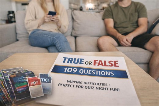 True or False Trivia Pack – 100 Questions (PDF   TXT   Answer Sheet) - Etsy